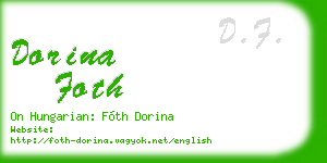 dorina foth business card